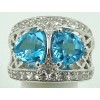 Victoria Wieck 4.72ct Swiss Blue Topaz & White Topaz Sterling