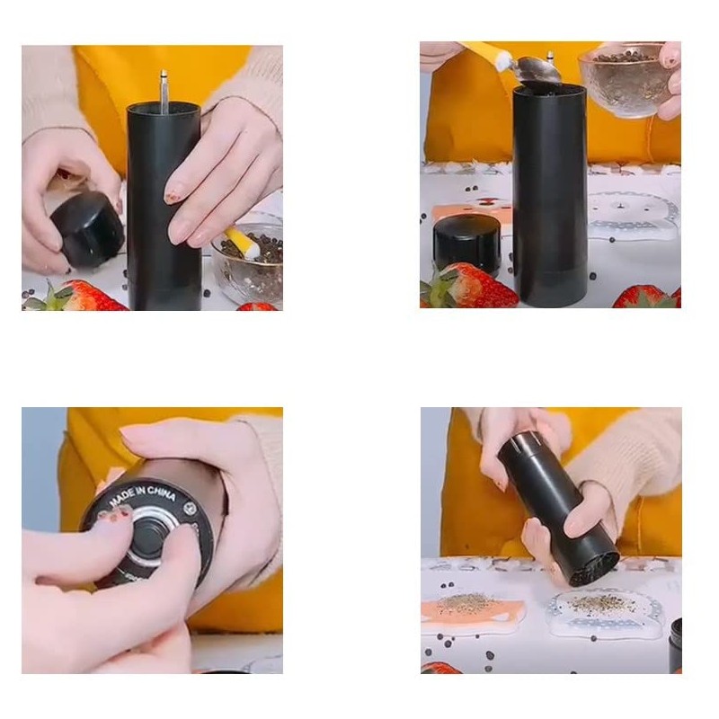 Manual Pepper Grinder Salt and Pepper Mill Shakers Thickness Adjustable