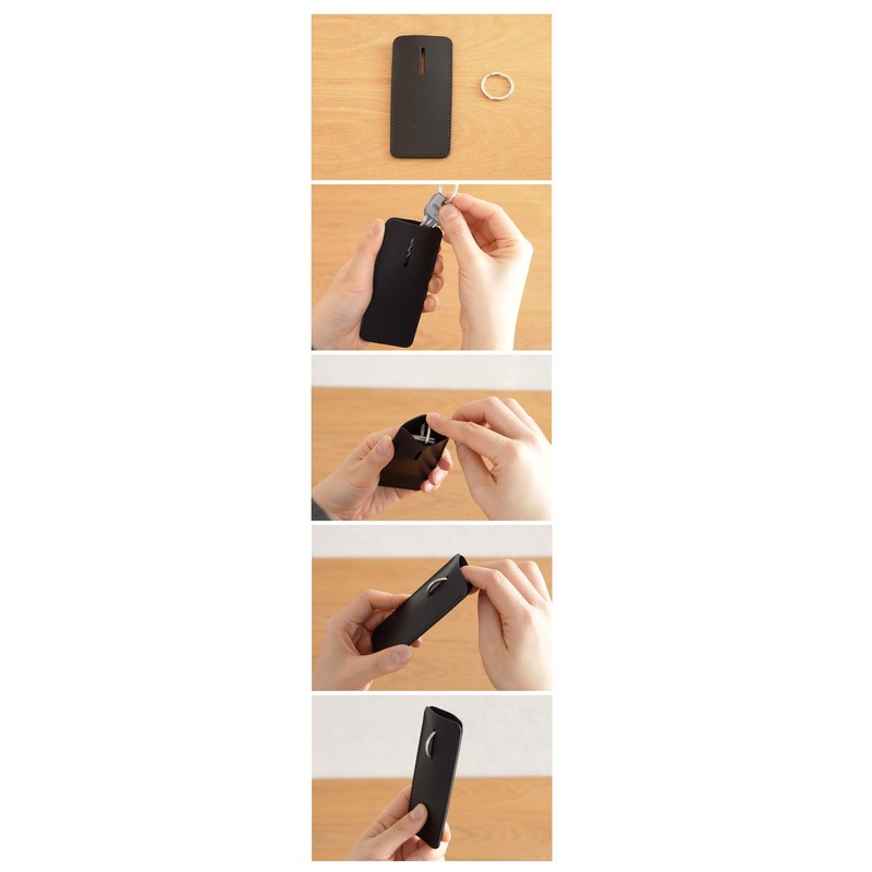 Sugata Key Case, Men's, Women's, Genuine Leather, Stylish, Loop Fastening,
