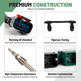 VORGENS Powerstroke Glow Plugs Harnesses Controller, GPCM Kit Compatible with 2004-2010 Ford F250/F350/F450/F550/E350/E450/Excursion, 6.0L #Replace 5C3Z-12A690-A, 4C2Z-12A690-AB, YC3Z-12B533-AA