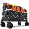 Overmont 45'' Collapsible Foldable Extended Wagon Cart - 300L Heavy