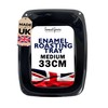 Samuel Groves Vitreous Enamel Roasting Tin, Medium 33cm Tray, UK