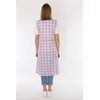 Schuerzenfabrik Button Gown Women's Mixed Fabric Checked Apron Sleeveless Cooking