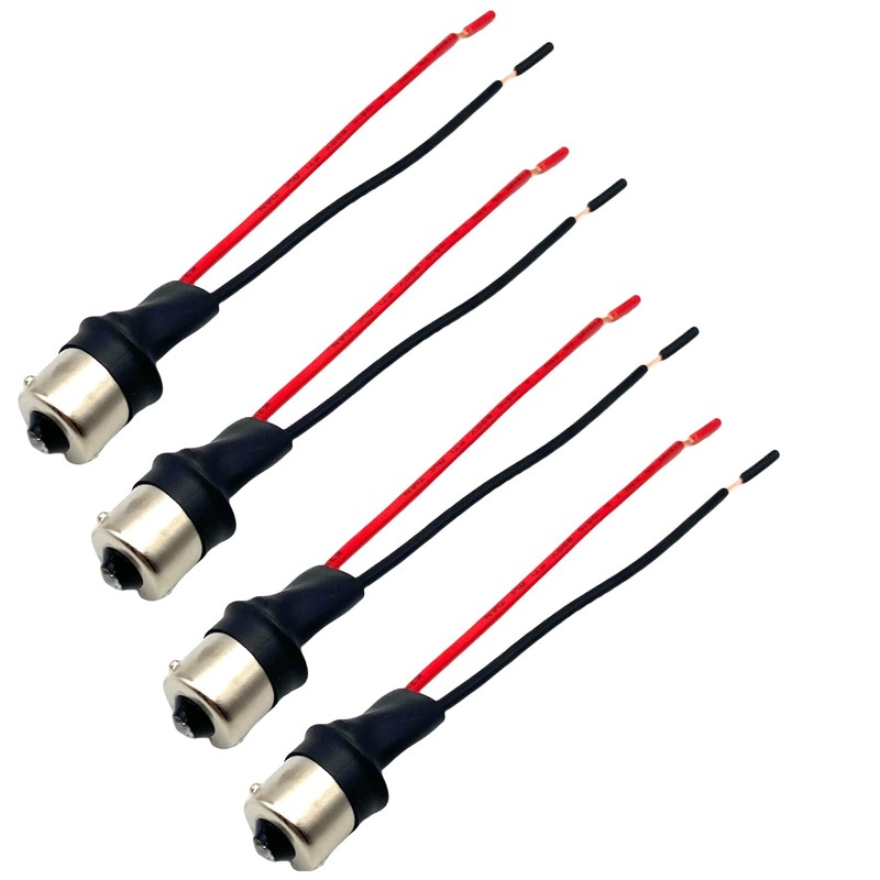 4 Pcs 1156 Light Bulb Sockets, Male Head 1156 BA15S