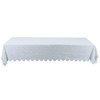 mookaitedecor 225x152cm White Large Floral Lace Tablecloth Rectangular for Party