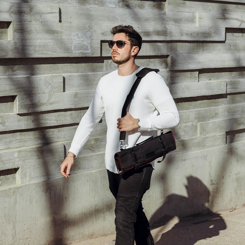 OuiChef Chef Knife Bag for 10 Knives & Utensils -