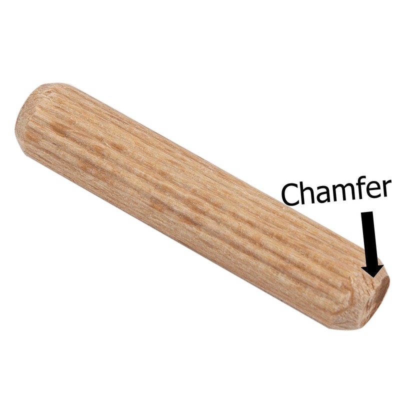 BICB 1/4″ X 1.5″ Fluted Beechwood Dowel Pins – 100