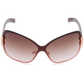 Circus by Sam Edelman Women's Cc201 Metal Uv Protective Rectangular Shield Sunglasses. Trendy Gifts for Her, 132 Mm, Rose Gold