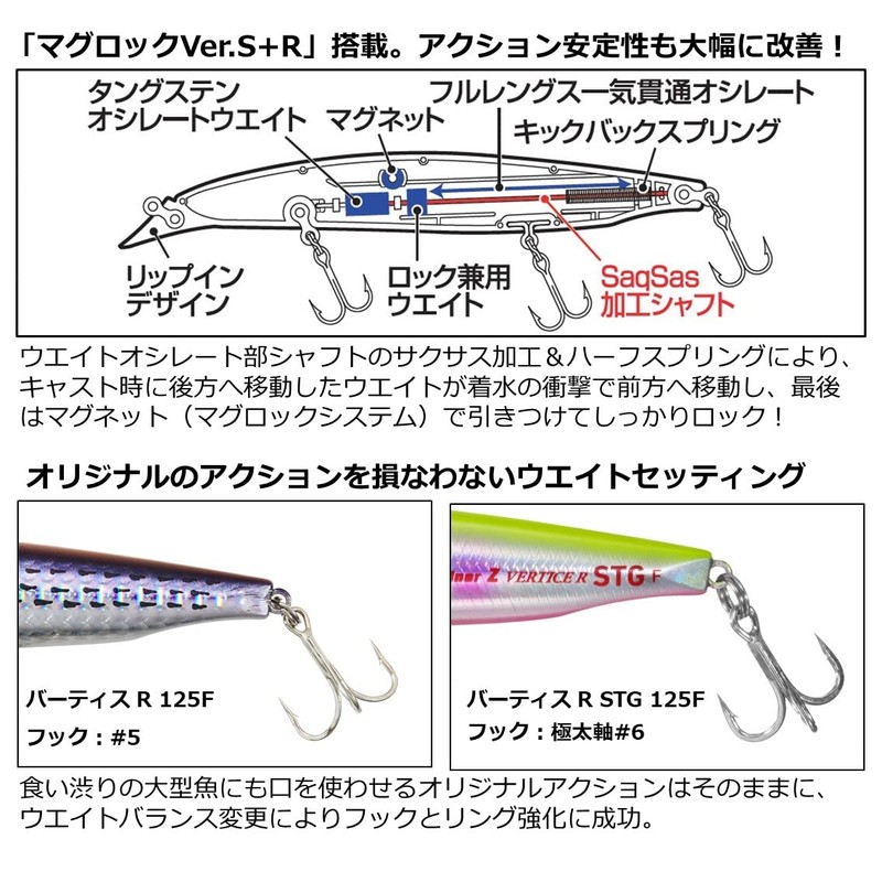 DAIWA STG125F Chivas Lure, Shoreline Shiner Z Vertis R, Clear