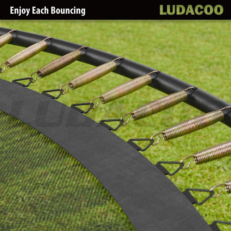 LUDACOO 8.5" Trampoline Springs, Heavy Duty Stainless Steel Trampoline Accessories