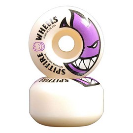 Spitfire Bighead 54mm White W/Purple Skateboard Wheels (Set of 4)