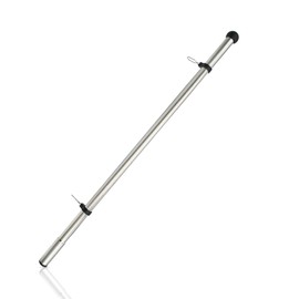 MARINE CITY 316 Stainless Steel Rail Mount Flag Staff Pole - Bright Polished Finish, Ideal for Boats, Yachts, Marines, RVs, Fishing Boats (32 INCHES Pole)
