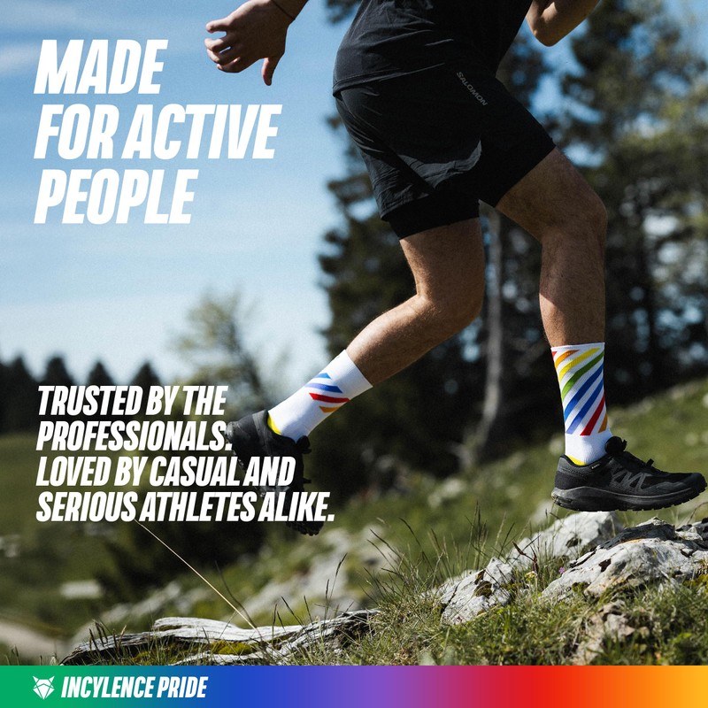 INCYLENCE Pride Running Socks for Men and Women, Breathable Running