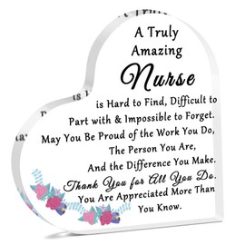 Thank You Gifts for Nurse Appreciation Acrylic Plaque Nurses Week Nurse Day Gifts for CNA RN Nurse Practitioner Registered Nurse Medical Assistant Inspirational Graduation Present Desk Decor Signs