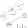 Door Hook and Eye Latche,2 PCS 8 Inch White Cabin