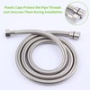 Angle Simple Brushed Nickel Shower Hose 59", Stainless Steel Replacement