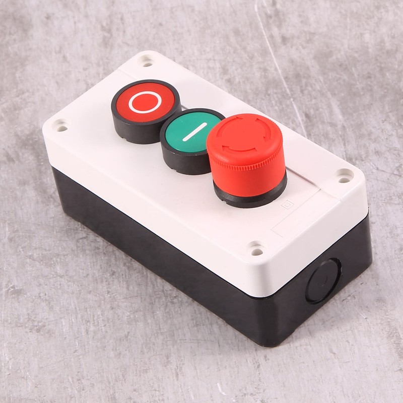 NC Emergency Stop NO Red Green Momentary Push Button Switch