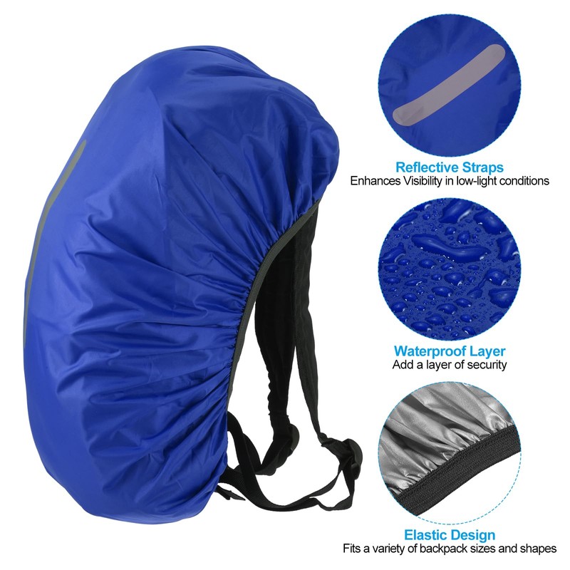 PATIKIL 55-65L Waterproof Backpack Rain Cover, Non-Slip Backpack Cover with