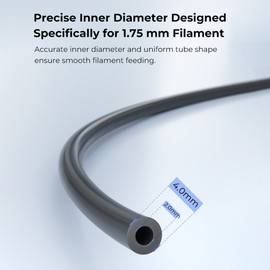 Creality Ultra-Smooth PTFE Tube 1M Length for 1.75mm Filaments with Smooth Feeding Preferred High-Speed Printing Suitable for K1/ K1 Max/Ender 3/ Ender 5/ CR-10 and All FDM 3D Printers