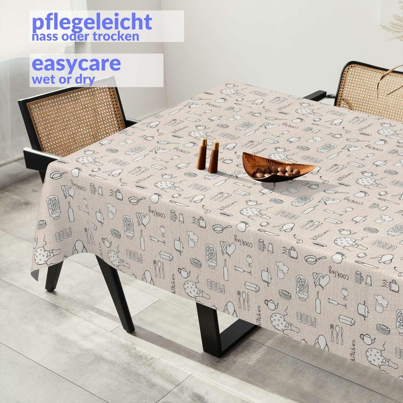 Fabric Tablecloth Washable Table Linen Tablecloth Cotton Polyester Kitchen 240