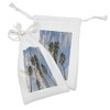 Lunarable Palm Tree Fabric Pouch Set of 2, Exquisite Trees