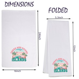 Turks and Caicos Kitchen Towel Tropical Trip Gift Beach Vacation Gift (Caicos Islands Towel CA)