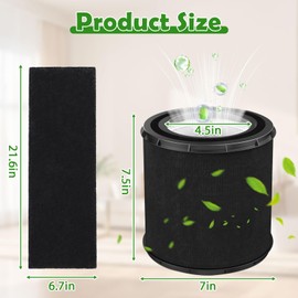 FLT4700 Filter M Compatible with Germ Guardian Air Purifier AC4700 AC4700BDLX FLT47CB4 AC4625 AC4625BDLX AC4625， 360°Air Purifier True HEPA Replacement Filter，H13 + 4 Activated Carbon Filter Set