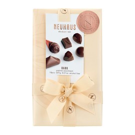 Neuhaus Belgian Chocolate 2025 Valentine Ballotin 1/2 lb All Dark Chocolates – 19 Pieces Intense Dark Coated Neuhaus Chocolate Pralines – Romantic Chocolate Gift