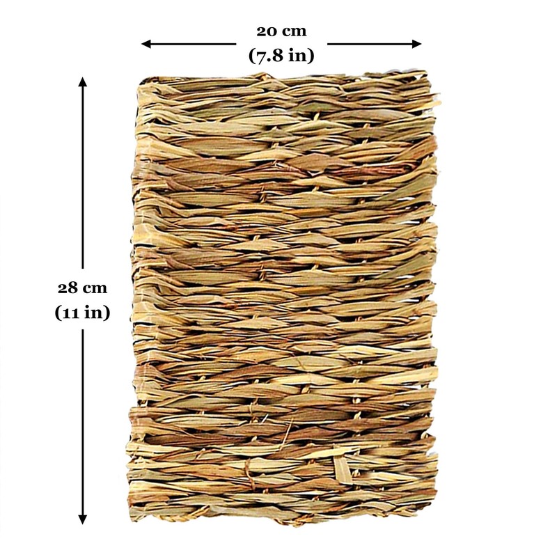 SunGrow Rabbit, Leopard Gecko & Guinea Pig Grass Chew Mat,