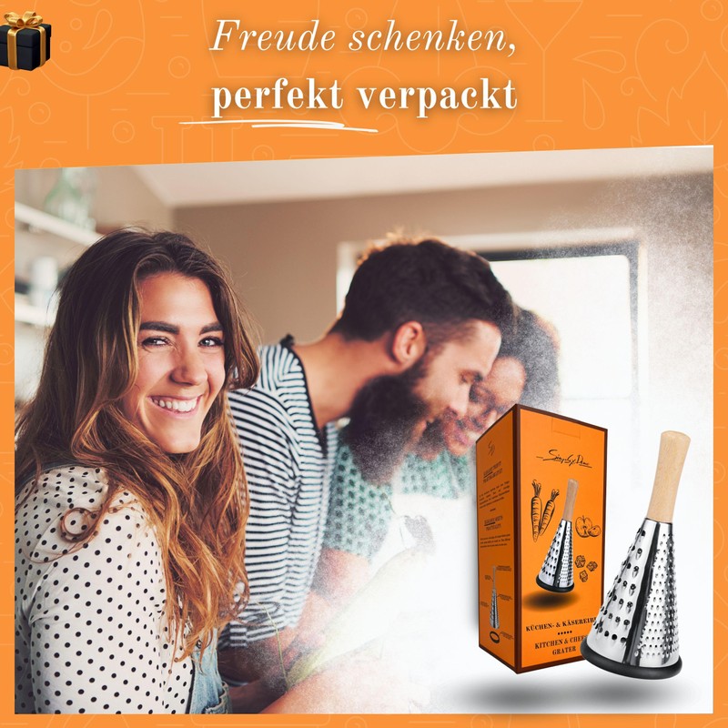 SIMPLEX DOMO Kitchen Grater - Cone Design - Beech Wood