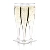 Party Essentials One Piece 5 oz. Plastic Champagne Flutes, Clear