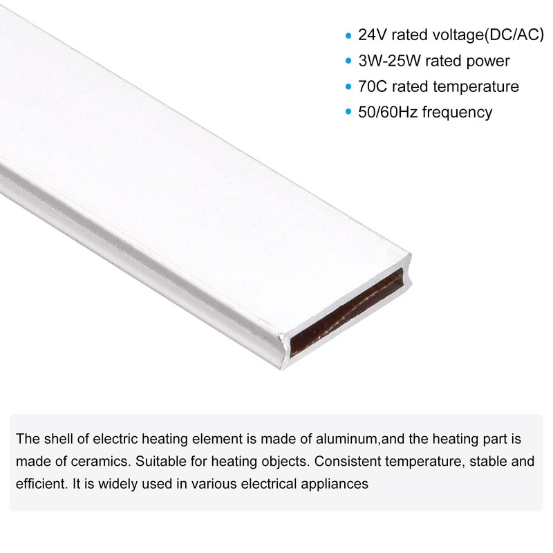 MECCANIXITY PTC Heating Element 24V 3W-25W 70C Consistent Temperature Ceramic