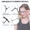 QxAiVMin Oversized Black Square Metal Reading Glasses +3.0 Women Men,
