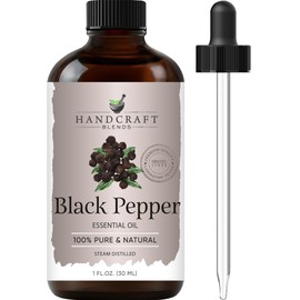 Handcraft Blends Black Pepper Essential Oil - 100% Pure and Natural - Premium Grade Essential Oil for Diffuser and Aromatherapy - 1 Fl Oz