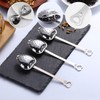 UDNFHL 6 Pieces Heart Shaped Tea Filter Spoon, Creative Tea