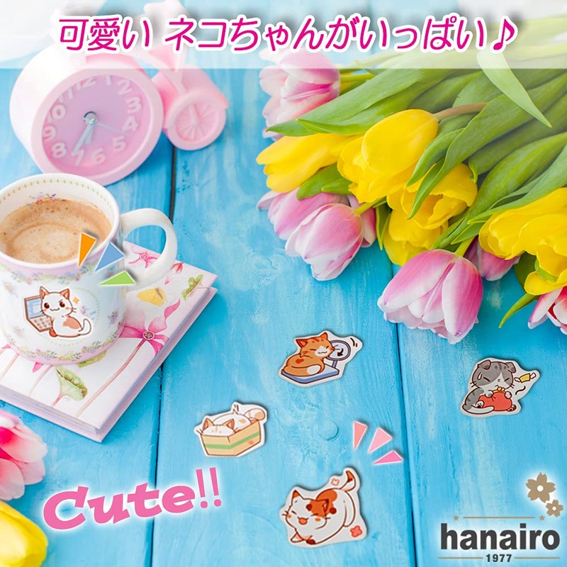 hanairo Flake Seals, Large Quantity 100 Piece Set, Notebook, Diary,