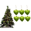 6pc Large Heart Xmas Baubles (Matte) - Great Christmas Tree