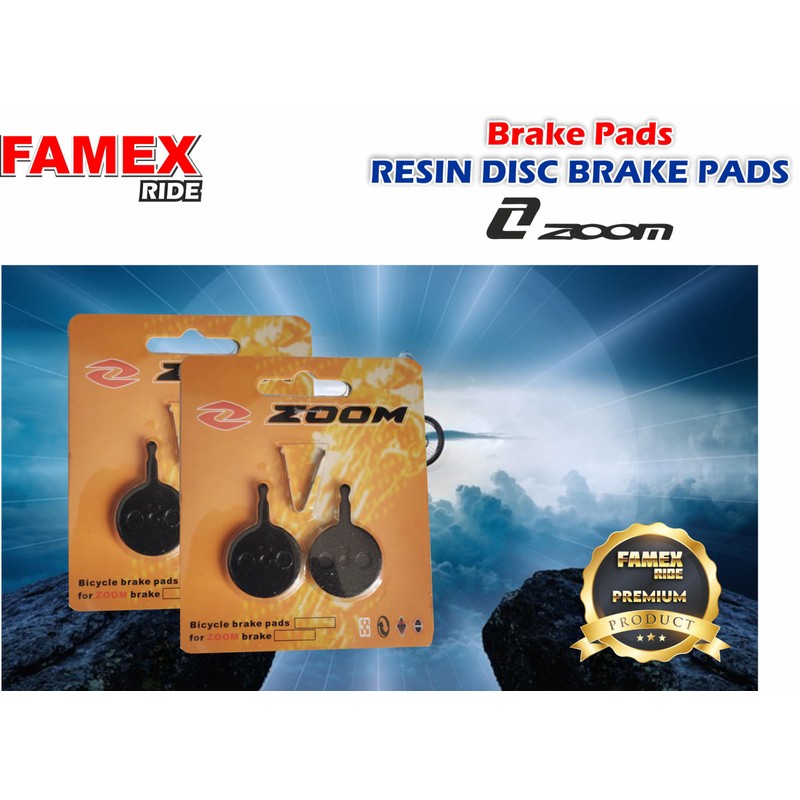 Bicycle Brake Pads for Zoom Brake, 2 Pairs, Semi-Metal Disc
