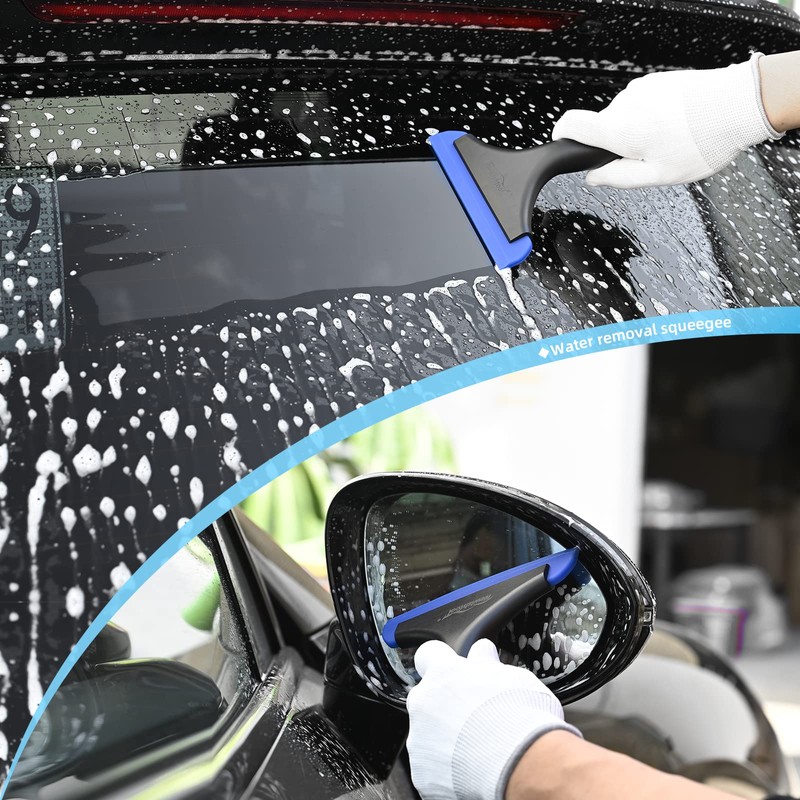 NEWISHTOOL Small Squeegee for Car Windows, Mirrors, Auto Glass, Super