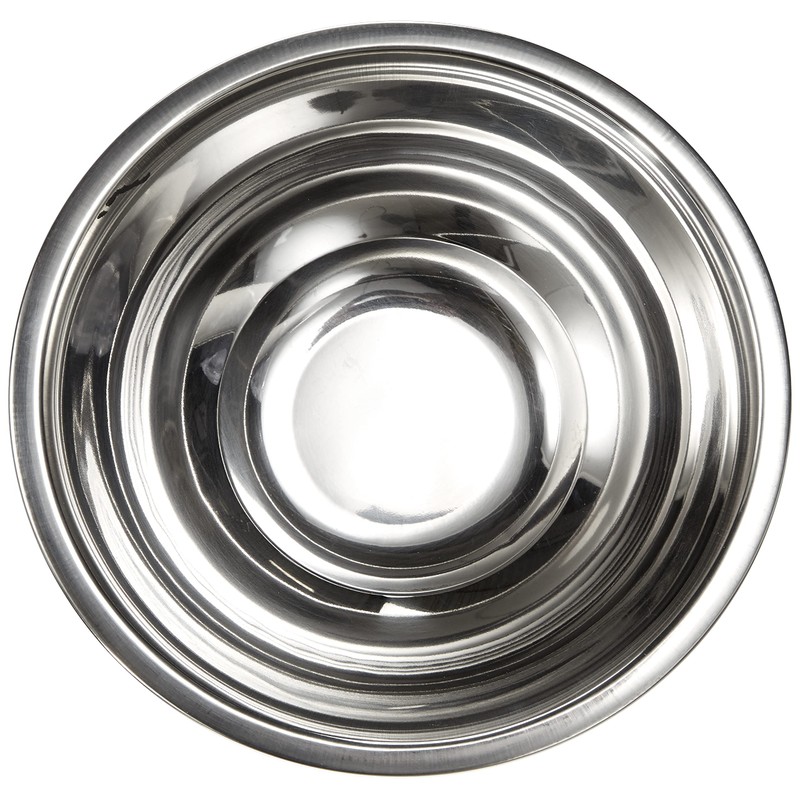 Equinox Salatschüssel Edelstahl Silber, Rostfreies Metall, Silber, 19,5 x 19,5