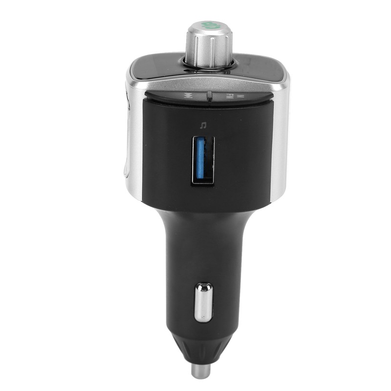 Bluetooth 5.0 FM Transmitter Dual Screen Display 3 USB Ports