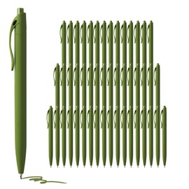 deegtran Pens Bulk, 50 Pack No Bleed Sage Green Click Pen, Wholesale Retractable Ballpoint Pens, Pens Medium Point, Smooth Ink Pen, 1.0MM Sage Green Ink