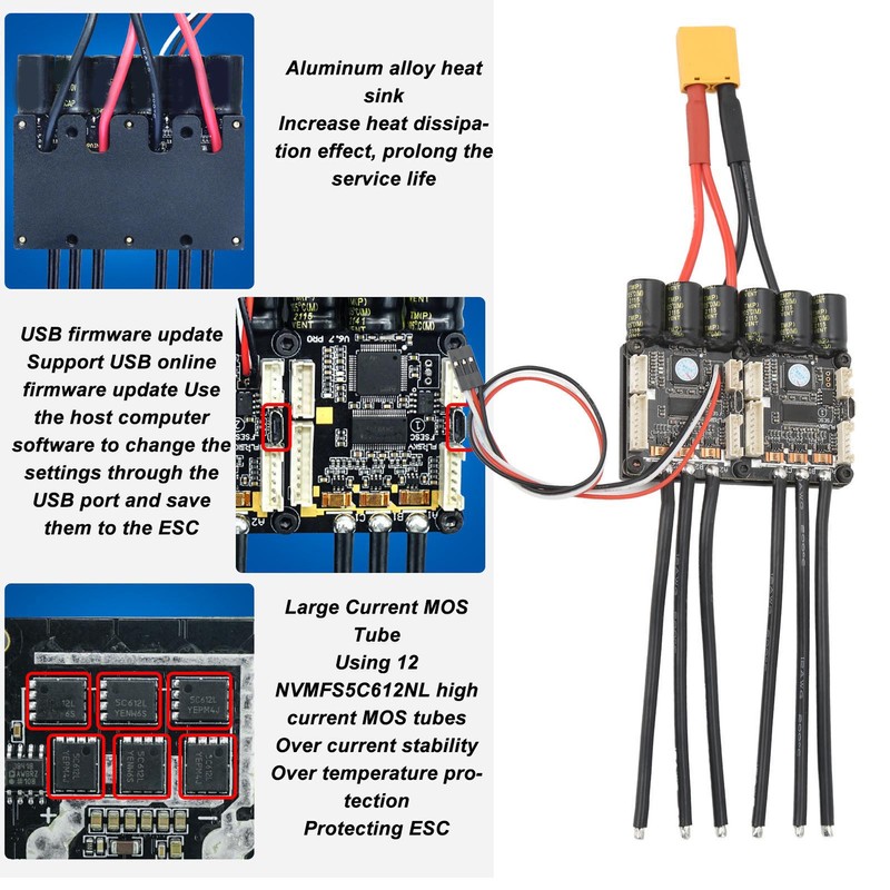 Electric Speed Controller Dual Drive Multi Control Mode Robot Electric