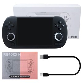 Vicue Upgraded RG40XX H Retro Handheld Game Console RG40XXH Portable Gaming Console 4 inch IPS Screen 64 TF Car Linux 64-bit System Supports 2.4G Wireless and Wired Controller Connection