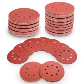 UQIPLB 100 PCS 5 Inch Sanding Discs 600 Grit Hook and Loop Adhesive Round Sandpaper for Random Orbital Sander