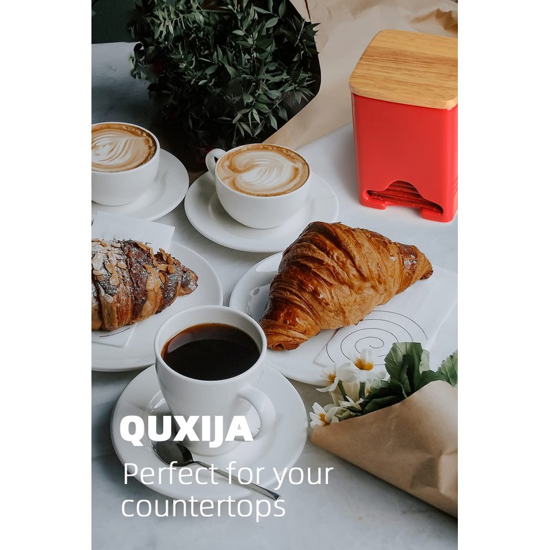 QUXIJA Ceramic Tea Bag Storage Organizer Caddy Holder with Lid