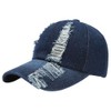 Kangqifen Men's Women's Distressed Distressed Distressed Denim Washed Cotton Baseball