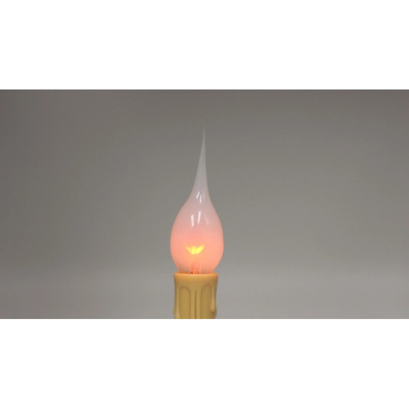 Creative Hobbies Silicone Dipped Flicker Flame C7 Bulbs, 1W 120V,