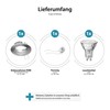 ledscom.de FERE Recessed Ceiling Spotlights Chrome Matt GU10 LED Lamp