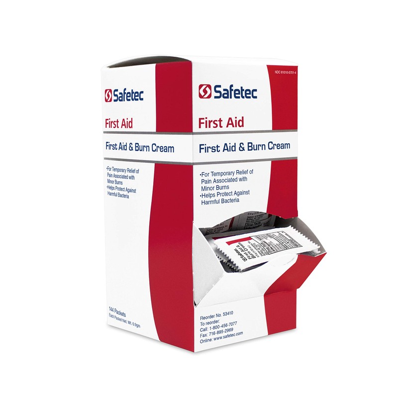 Safetec 267479 First Aid and Burn Cream, Pack of 144